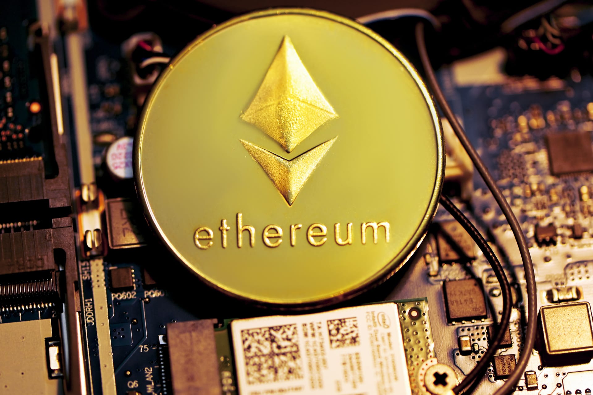 Ethereum gold coin.